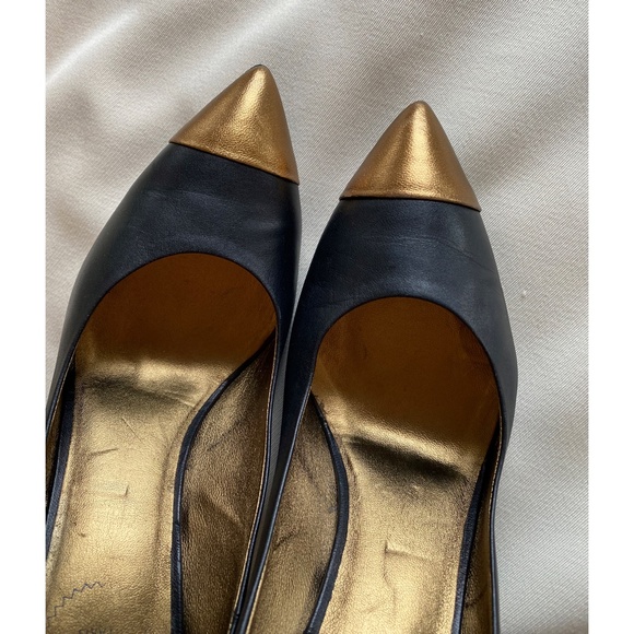 YSL black pumps with gold toe, size 41 - Picture 9 of 9
